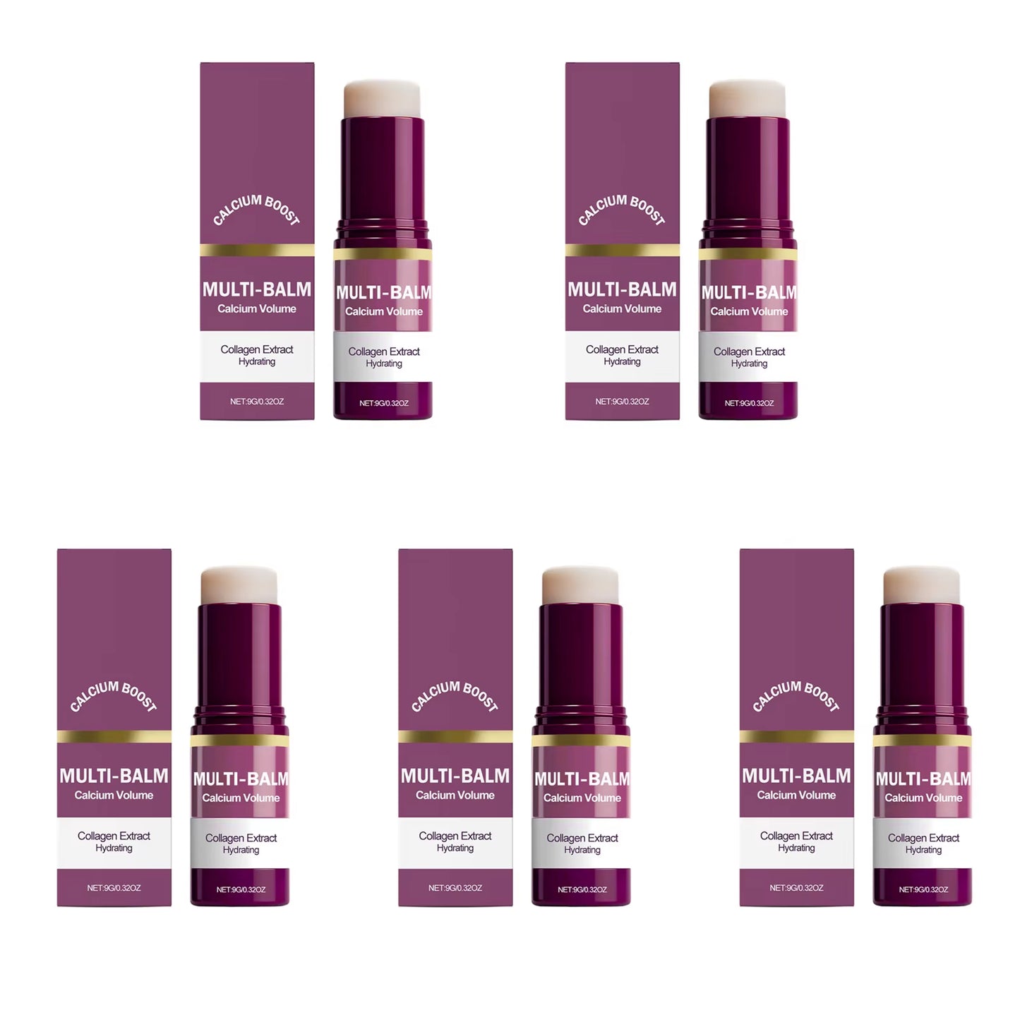 Multi Balm Calcium Volume Firming Skin Hydrating Nourishing Smoothing Collagen Moisturing Stick Suitable for Eyes Neck Face