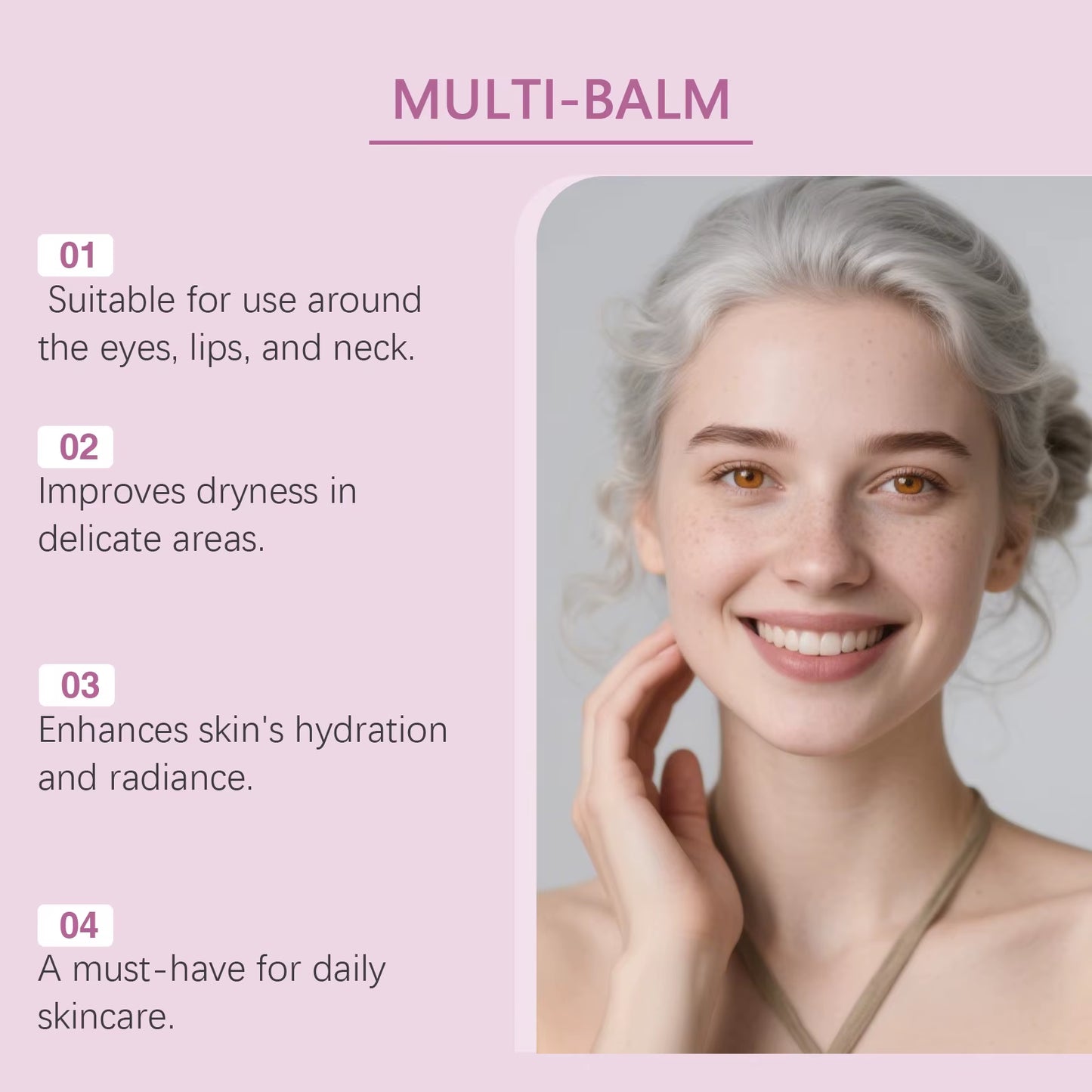 Multi Balm Calcium Volume Firming Skin Hydrating Nourishing Smoothing Collagen Moisturing Stick Suitable for Eyes Neck Face