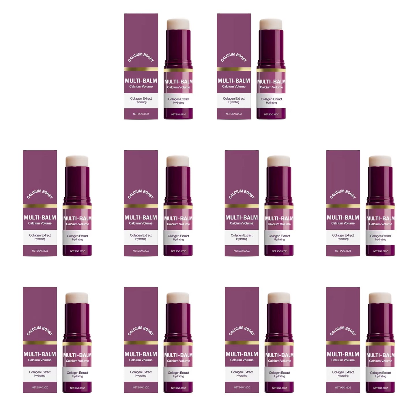 Multi Balm Calcium Volume Firming Skin Hydrating Nourishing Smoothing Collagen Moisturing Stick Suitable for Eyes Neck Face