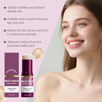 Multi Balm Calcium Volume Firming Skin Hydrating Nourishing Smoothing Collagen Moisturing Stick Suitable for Eyes Neck Face